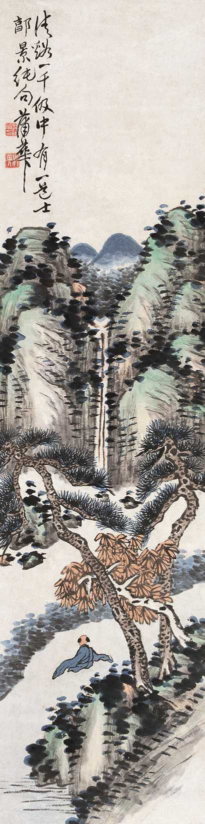 蒲华 山水 立轴